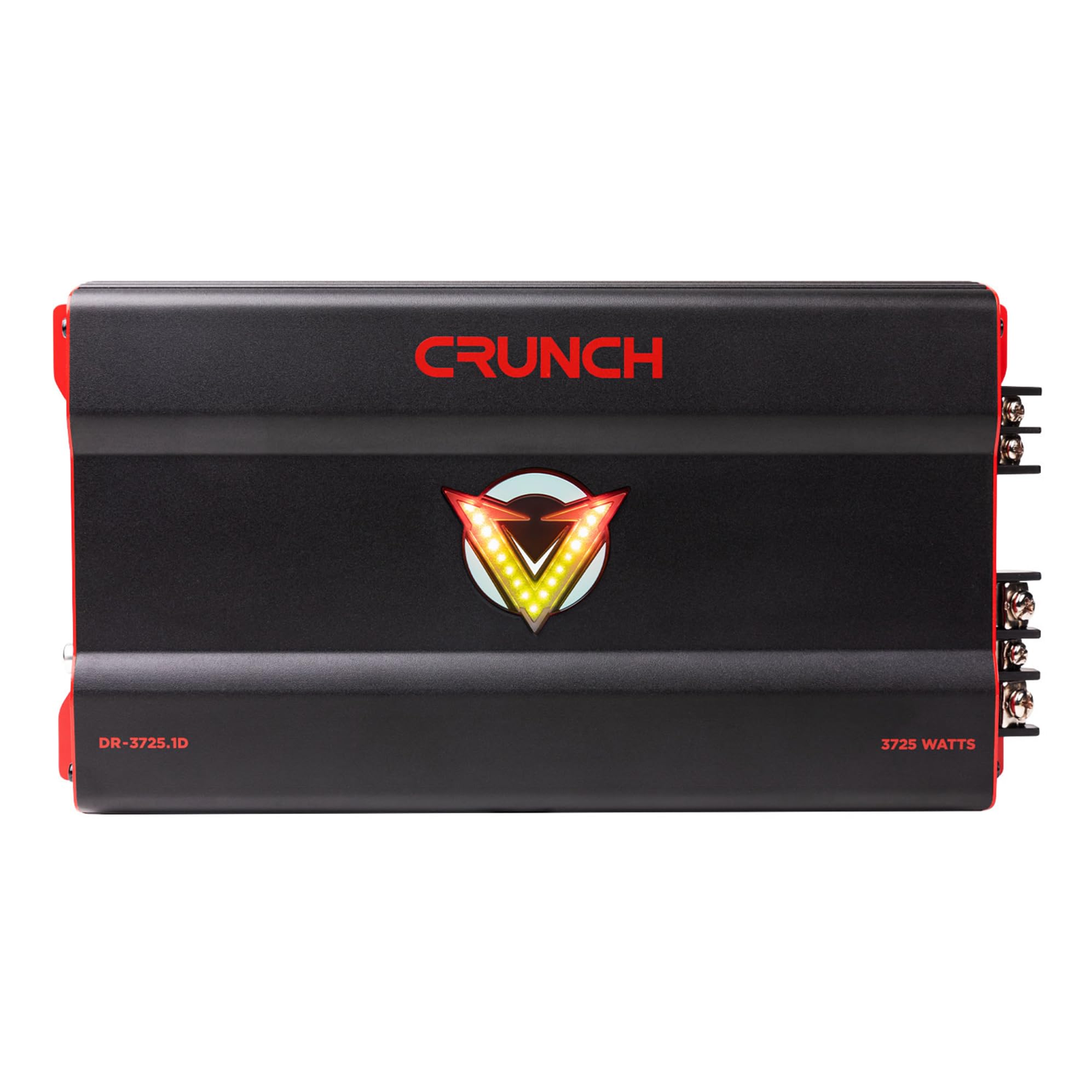 Crunch 3725W Monoblock Subwoofer Car Audio Amplifier with Adjustable Crossovers, Bass Knob & Remote, LED VU-Meter, QTD Cooling and PWM Power Supply Crunch 3725W Monoblock Subwoofer Car Audio Amplifier with Adjustable Crossovers, Bass Knob & Remote, LED VU-Meter, QTD Cooling and PWM Power Supply